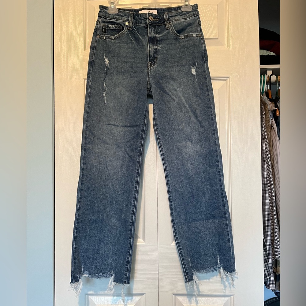KanCan Rowan Wide Leg Mid-wash Jeans
